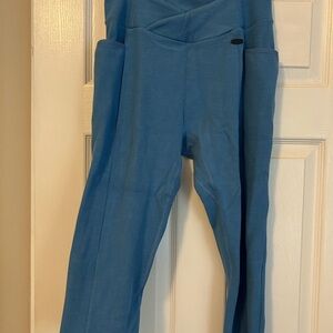 Gymshark blue thick material Leggings with side pockets